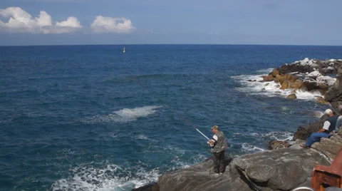 Fisherman at work, final stage Stock Footage 38527806
