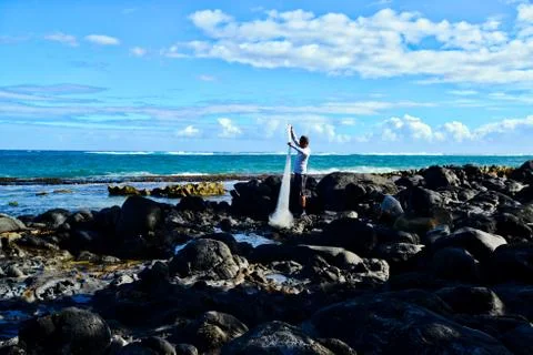 Fisherman at work Stock Photos