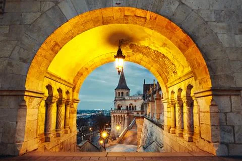Fisherman's Bastion - dawn in Budapest, Hungary Stock-Fotos