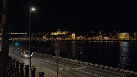 Fisherman's Bastion by night Stock Footage 129372017