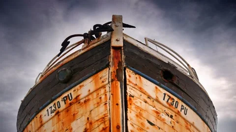 Fisherman`s boat Stock Footage 1848131