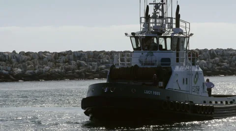 Fisherman's boat heading back to dock Stock Footage 40451635