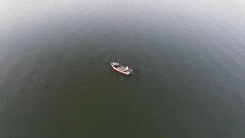 Fishermans on a Dnipro river Stock Footage 158480289