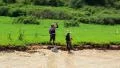 Fishermans on the riverbank of Tonle Sap lake in Siem Reap province, Cambodia HD Footage