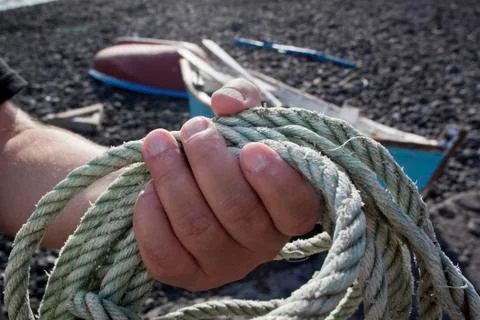 Fisherman's rope Stock Photos