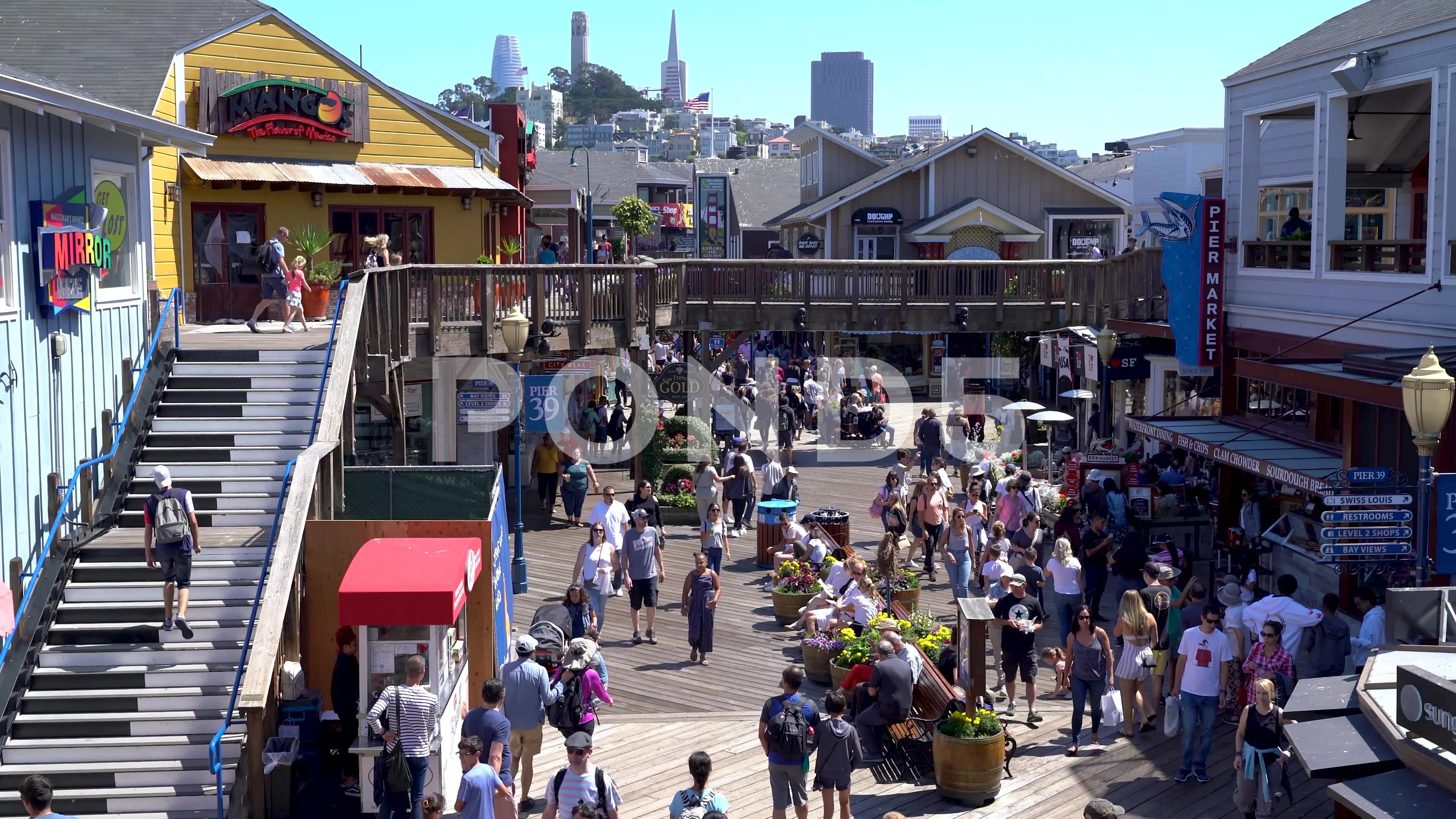 Pier 39 at Fisherman`s Wharf in San Francisco Editorial Stock