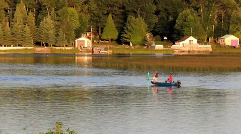 Fishermen In Boat Stock Footage 51750631