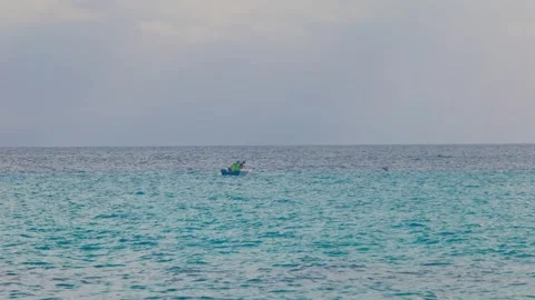 Fishermen in a boat Stock Footage 301813039