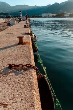 Fishermen at dawn Foto stock