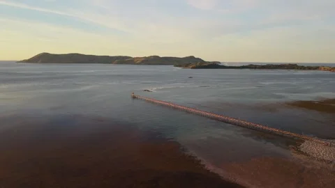Fishermen deck at sunset Stock Footage 340970940