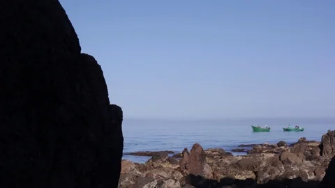 Fishermen of Driouch Beach Stock Footage 123403743