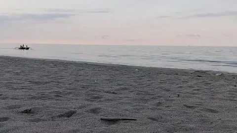 Fishermen at Dusk's Edge Stock Footage 288732229