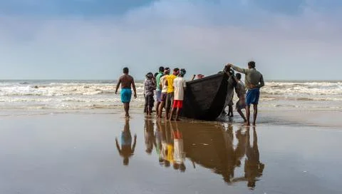 Fishermen . Stock Photos