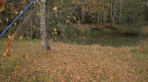 Fishermen to the river Video stock 48911263