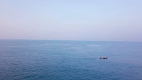 The Fishermen At Sea Stock Footage 106206851