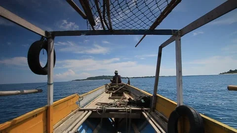 Fishermen Setting Out to Sea Stockbeeldmateriaal 309980824