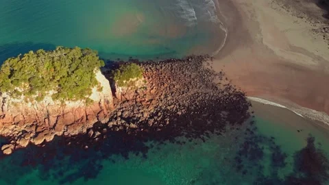 Fishermen trying their luck in the Coromandel, New Zealand 库存影片 132626471