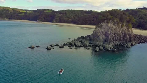 Fishermen trying their luck in the Coromandel, New Zealand Stock Footage 132626804