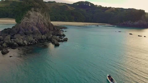 Fishermen trying their luck in the Coromandel, New Zealand Stock-Footage 132627768