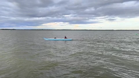 A fishermen while fishing Stock Footage 336675038