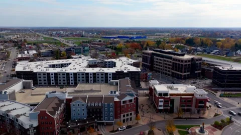 Fishers, Indiana | Aerial View Stock Footage 255691988