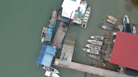 Fishery Jetty in Malaysia Stock Footage 146172271