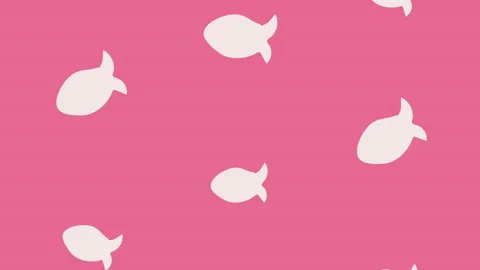 Fishes animals silhouettes pattern animation Stock Footage 167612881