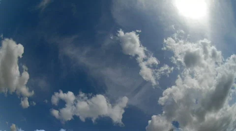 FISHEYE Clouds 1080 30p Stock Footage