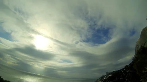 Fisheye lens Clouds Time Lapse Stock Footage 37267111