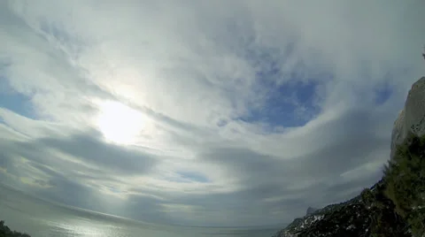 Fisheye lens Clouds Time Lapse Stock Footage 37267127