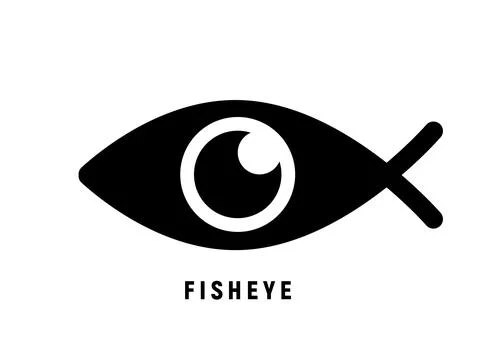 Fisheye logo icon vector mobile lens symbol Stock Illustration