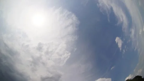 Fisheye Sky Clouds Motion Timelapse Abstract Weather Background 스톡 동영상 336694926