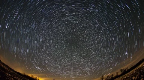 Fisheye Star Trails Stock Footage 46067709