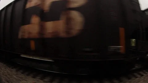 Fisheye View From Freight Train 2 Stock Footage 79049377