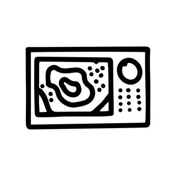 Fishfinder line vector doodle simple icon design Stock Illustration