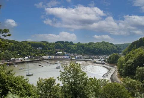 Fishguard Lower town Foto stock