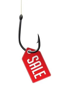 Fishhook business concept - hook as trap Stock Illustration