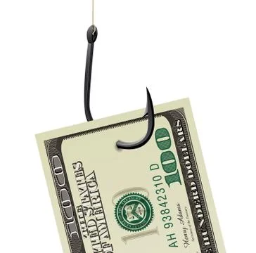Fishhook business concept - hook as trap Stock Illustration