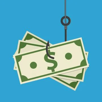 Fishhook business concept Illustrazione stock