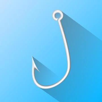 Fishhook. Flat design. Stock-Illustration