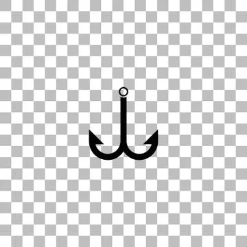 Fishhook icon icon flat Stock Illustration