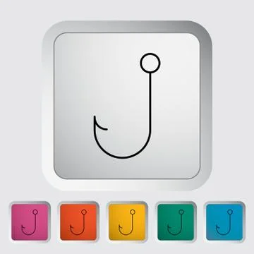 Fishhook icon Stock Illustration