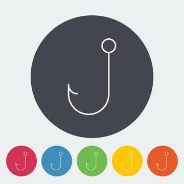 Fishhook icon Stock Illustration