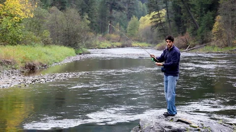 Fishing 3 Stock Footage 1073797