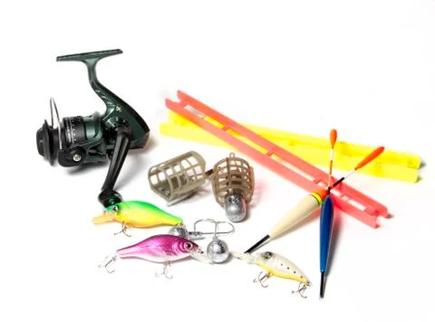 Fishing accessories Stock Photos