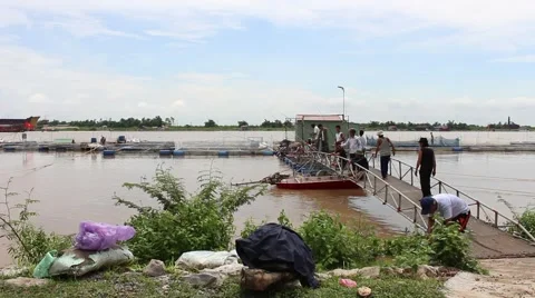 Fishing areas, men sit riverside fishing Stock Footage 58200564