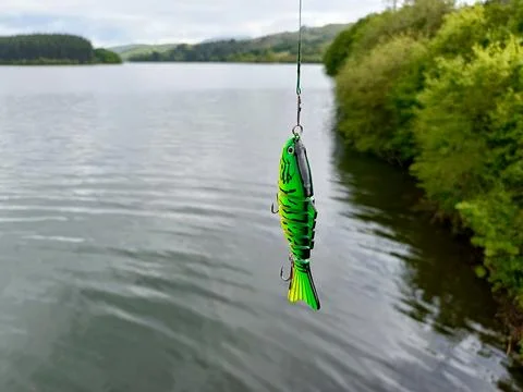 Fishing with artificial bait Stock Photos
