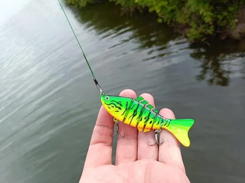 Fishing with artificial bait Stock Photos