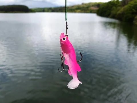 Fishing with artificial bait Stock Photos