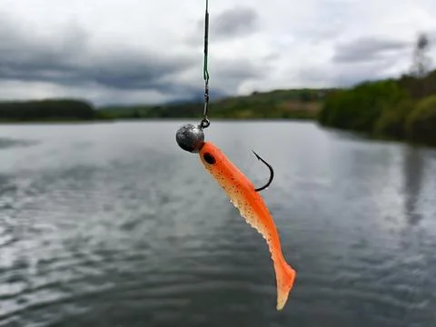 Fishing with artificial bait Stock Photos